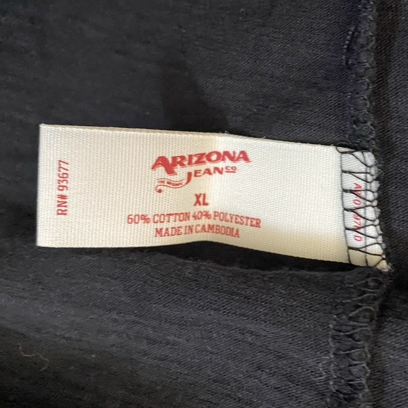 Arizona Jean Co Juniors Young Women's V-Neck Tee Short-Sleeve T-Shirt Black XL - Picture 6 of 9